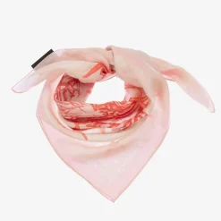 Girls Pink Silk Barocco Sea Kids Foulard