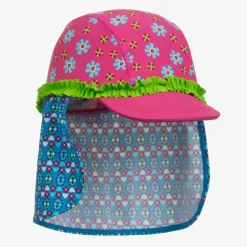 Girls Pink Sun Protective Swim Hat (UPF50+)