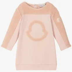 Girls Pink Sweatshirt Dress