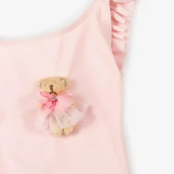 Girls Pink Teddy Bear Swimsuit