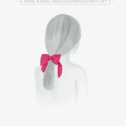 Girls Pink Tulle Bow Hair Scrunchie (14cm)