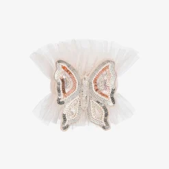 Girls Pink Tulle Butterfly Bracelet