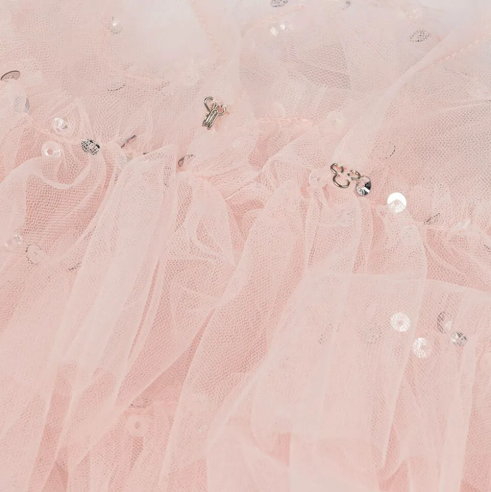 Girls Pink Tulle Cape