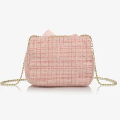 Girls Pink Tweed Bag (16cm)