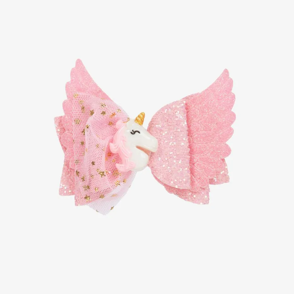 Girls Pink Unicorn Hair Clip (8cm)