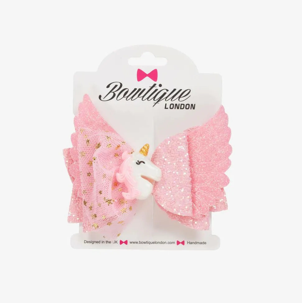 Girls Pink Unicorn Hair Clip (8cm)