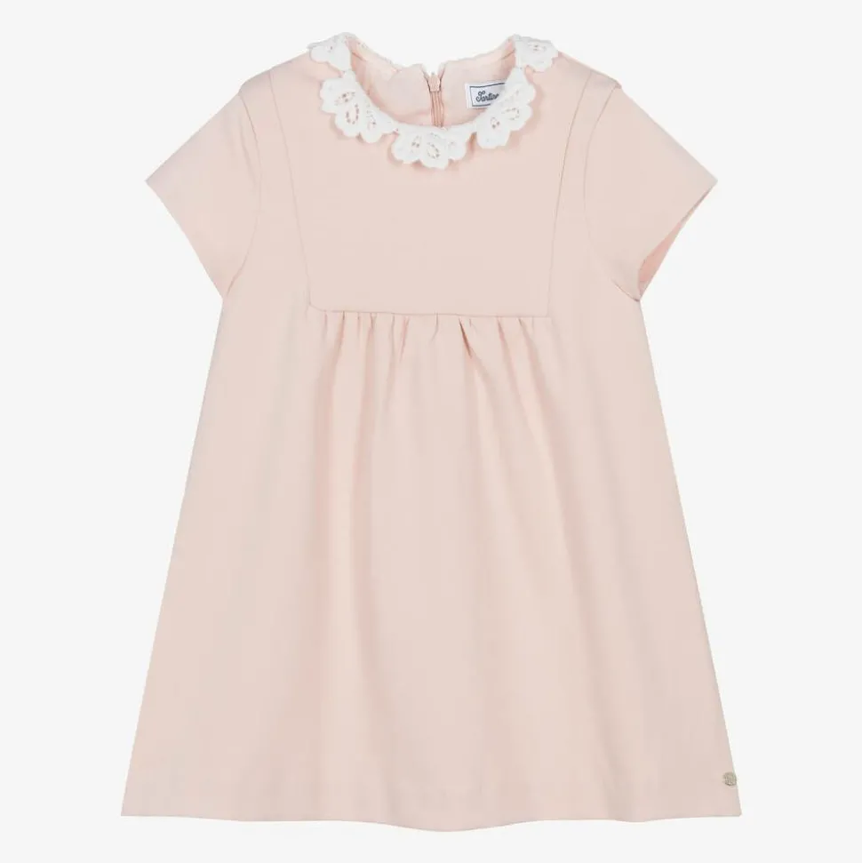 Girls Pink Viscose Dress