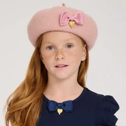 Girls Pink Wool Beret