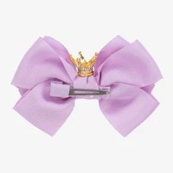 Girls Purple Bow Hair Clip (11cm)