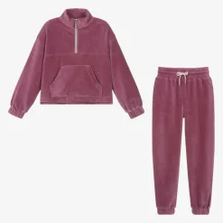 Girls Purple Corduroy Tracksuit