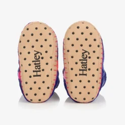 Girls Purple Heart Slippers