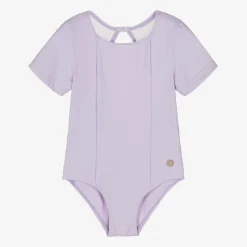 Girls Purple Mesh Leotard