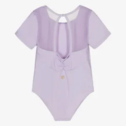Girls Purple Mesh Leotard