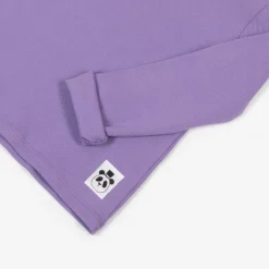 Girls Purple Organic Cotton Ribbed Top