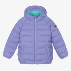 Girls Purple Packable Puffer Jacket