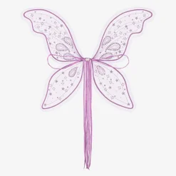 Girls Purple Sequin & Tulle Fairy Wings