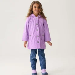Girls Purple Waterproof Raincoat