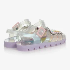 Girls Rainbow Unicorn Jelly Sandals