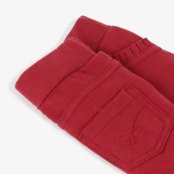 Girls Red Cotton Jersey Trousers