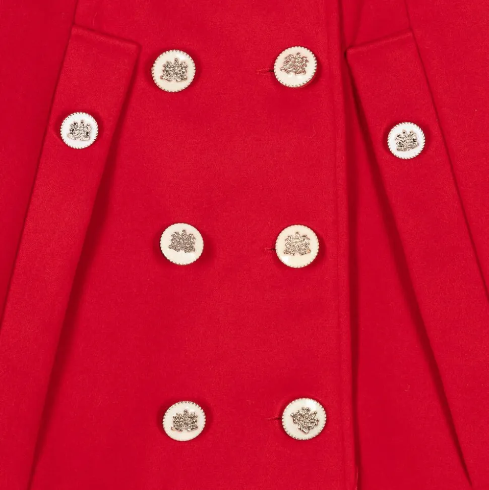 Girls Red Felted Cape