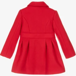 Girls Red Felted Coat