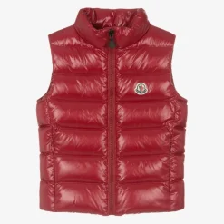 Girls Red Ghany Down Padded Gilet