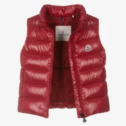 Girls Red Ghany Down Padded Gilet