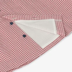 Girls Red Gingham Check Cotton Dress