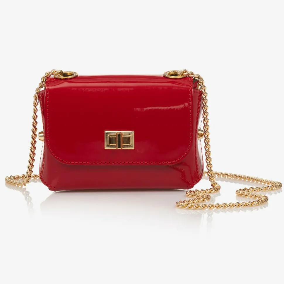 Girls Red Patent Leather Bag (12cm)