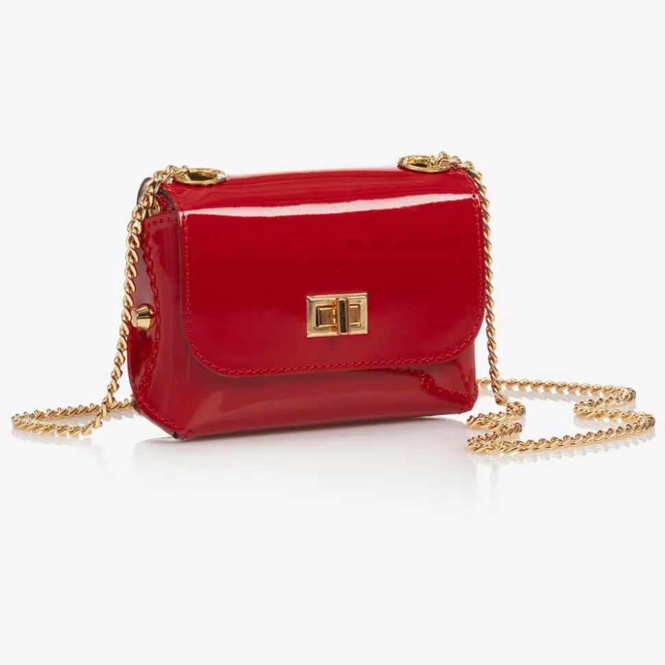 Girls Red Patent Leather Bag (12cm)