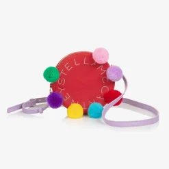 Girls Red Pom-Pom Bag (16cm)