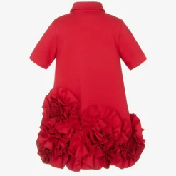 Girls Red Ruffle Dress