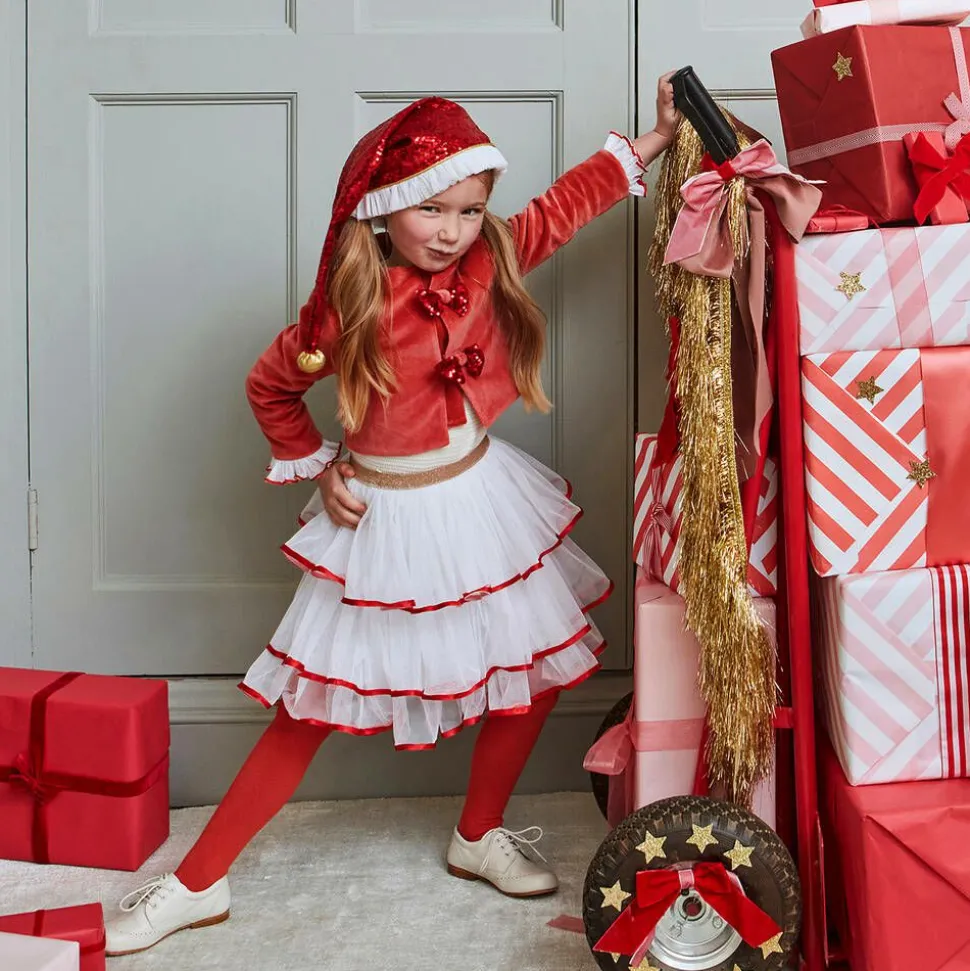 Girls Red Santa's Little Helper Costume