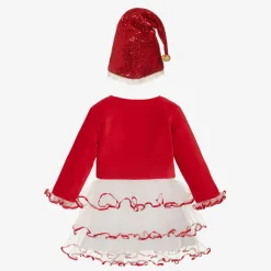 Girls Red Santa's Little Helper Costume