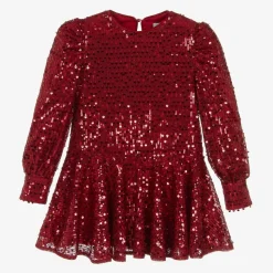 Girls Red Sequin Dress