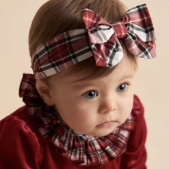 Girls Red Tartan Headband