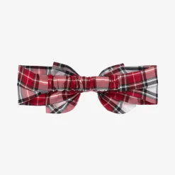Girls Red Tartan Headband