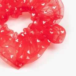 Girls Red Tulle Hair Scrunchie