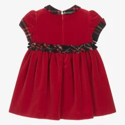 Girls Red Velvet Dress