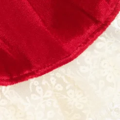 Girls Red Velvet Dress & Hat Set