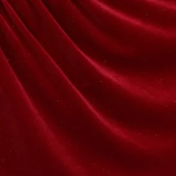 Girls Red Velvet Sparkle Dress