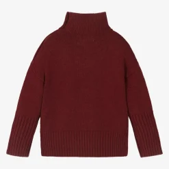 Girls Red Wool Knit Sweater