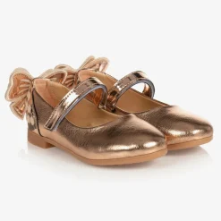 Girls Rose Gold Ballerina Shoes