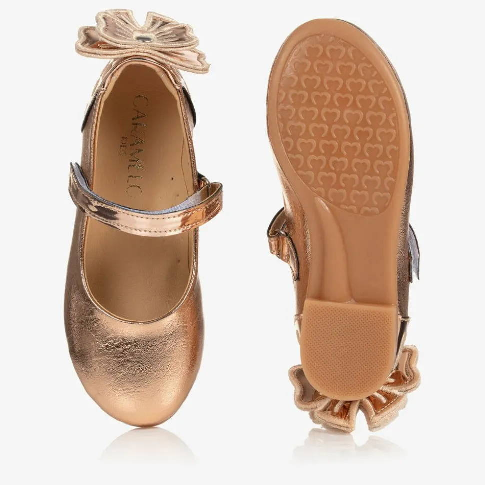 Girls Rose Gold Ballerina Shoes