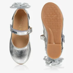 Girls Silver Ballerina Shoes