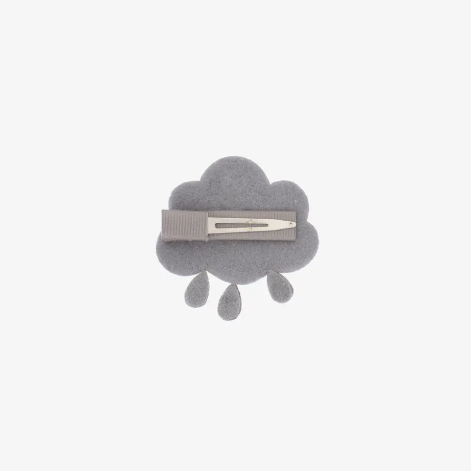 Girls Silver Cloud Hair Clip (5cm)