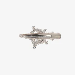 Girls Silver Crown Hair Clip (5cm)