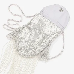 Girls Silver Sequinned Bag (20cm)