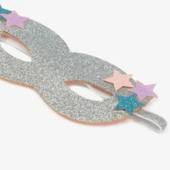 Girls Silver Sparkly Superhero Mask