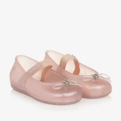 Girls Sparkly Pink Jelly Shoes